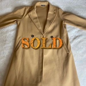 SHEIN Tan Long Coat 🧡